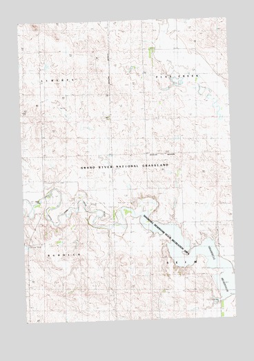 Haynes SE, SD USGS Topographic Map
