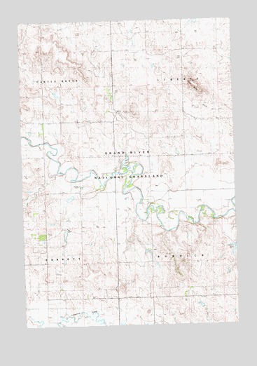 Haynes SW, SD USGS Topographic Map