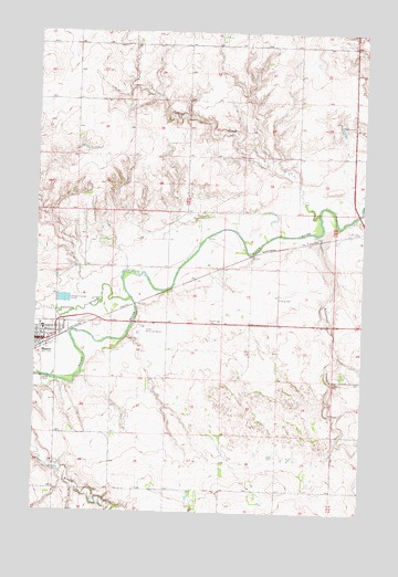 Hazen East, ND USGS Topographic Map