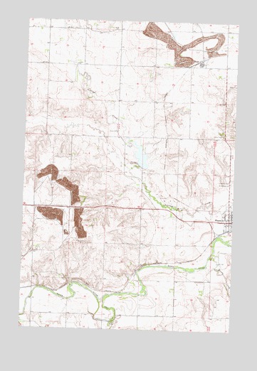 Hazen West, ND USGS Topographic Map