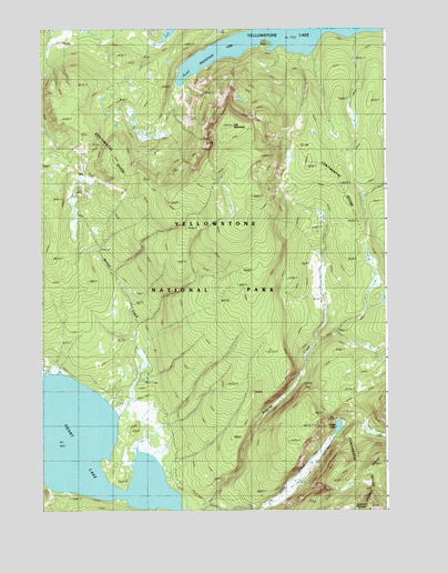 Heart Lake, WY USGS Topographic Map