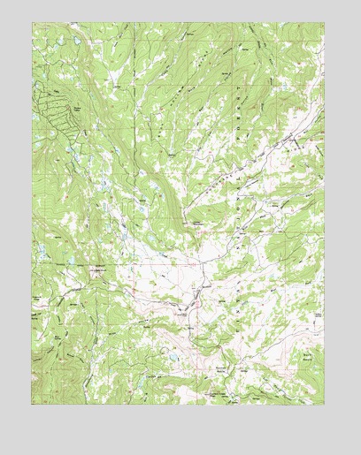 Heber Mountain, UT USGS Topographic Map
