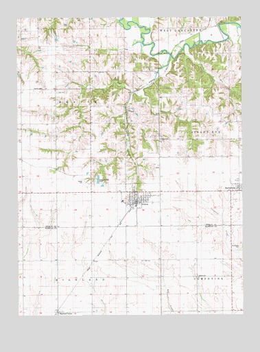 Hedrick, IA USGS Topographic Map