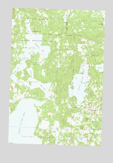 Height of Land Lake, MN USGS Topographic Map