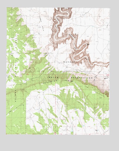 Hellhole Bend, AZ USGS Topographic Map