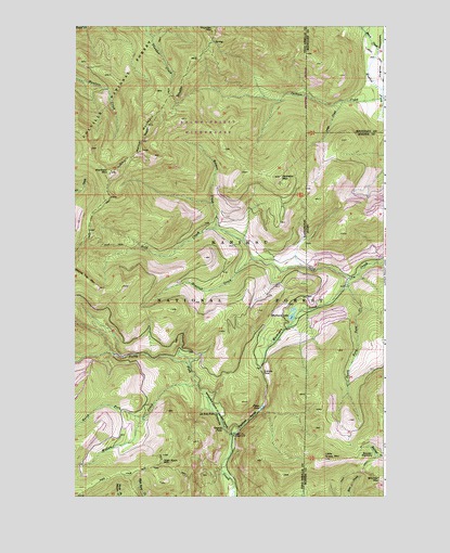 Helmer Mountain, WA USGS Topographic Map