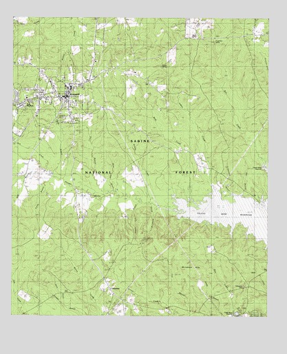 Hemphill, TX USGS Topographic Map