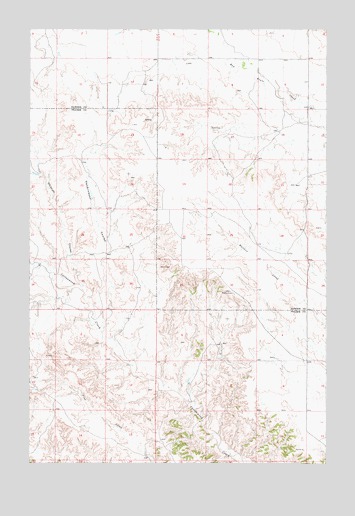 Hendrickson Coulee, MT USGS Topographic Map