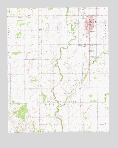 Hennessey, OK USGS Topographic Map