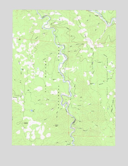 Hennessy Peak, CA USGS Topographic Map