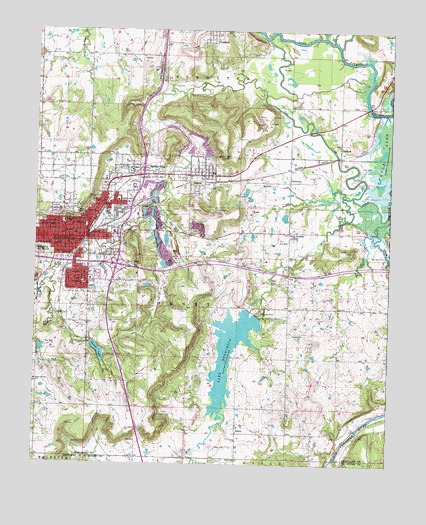 Henryetta, OK USGS Topographic Map