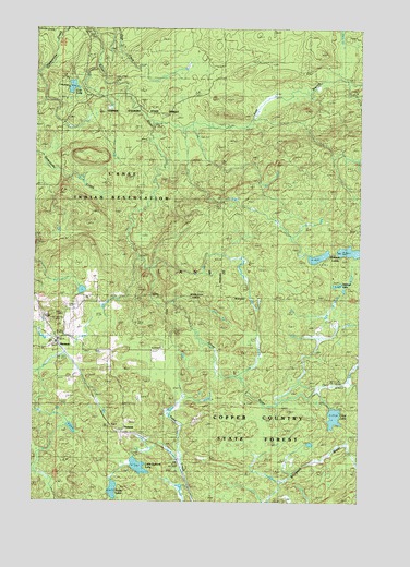 Herman, MI USGS Topographic Map