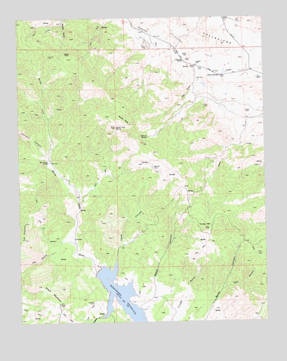 Hernandez Reservoir, CA USGS Topographic Map