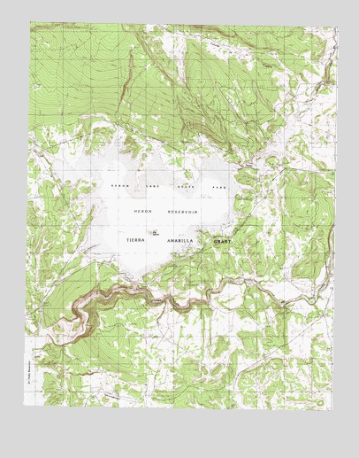 Heron Reservoir, NM USGS Topographic Map