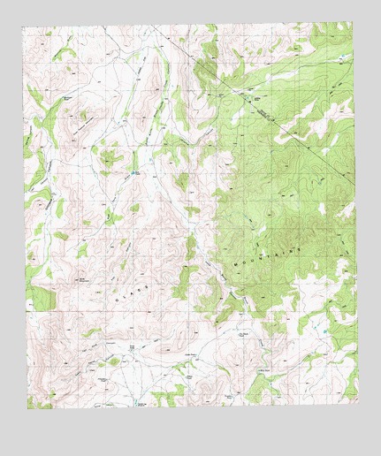 Hess Canyon, TX USGS Topographic Map