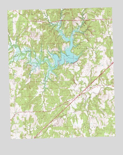 Heyburn Reservoir, OK USGS Topographic Map