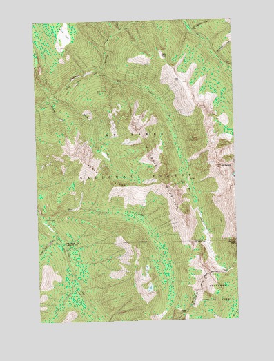 Azurite Peak, WA USGS Topographic Map