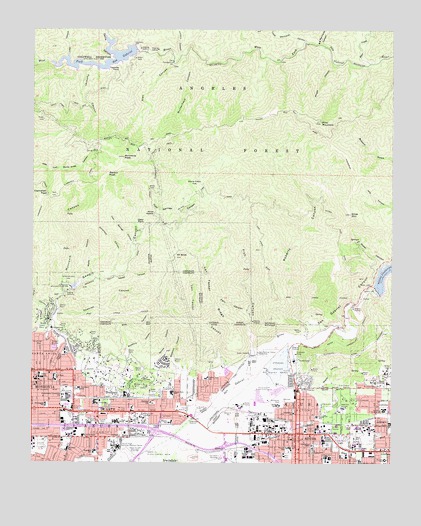 Azusa, CA USGS Topographic Map