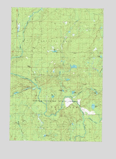 Hickman Lake, MI USGS Topographic Map