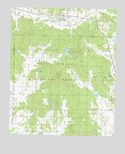 Hickory Flat, MS USGS Topographic Map