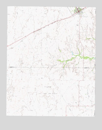 Higgins South, TX USGS Topographic Map