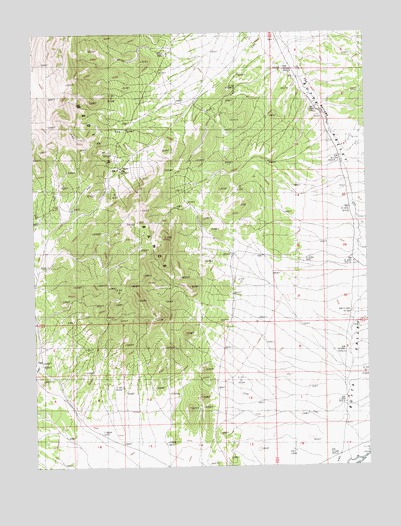 High Bald Peaks NE, NV USGS Topographic Map