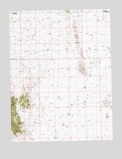 High Bald Peaks SE, NV USGS Topographic Map