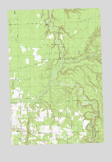 High Bridge, WI USGS Topographic Map