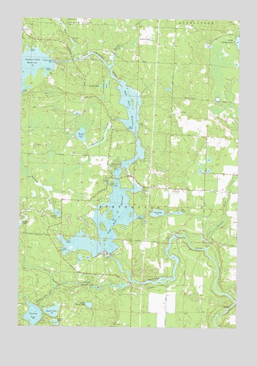 High Falls Reservoir, WI USGS Topographic Map