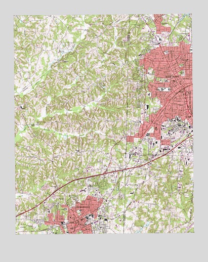 High Point West, NC USGS Topographic Map