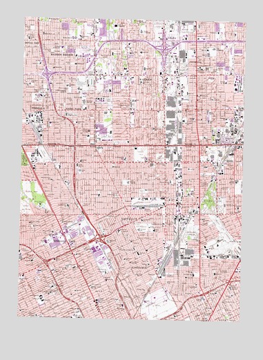 Highland Park, MI USGS Topographic Map