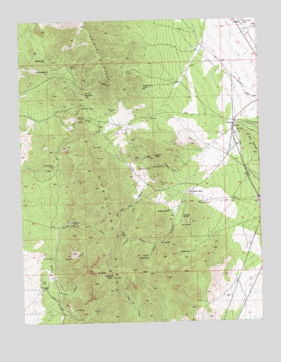 Highland Peak, NV USGS Topographic Map