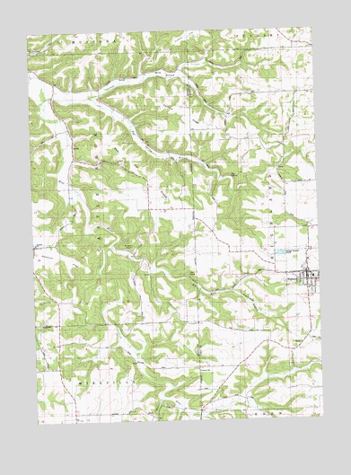 Highland West, WI USGS Topographic Map