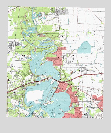 Highlands, TX USGS Topographic Map