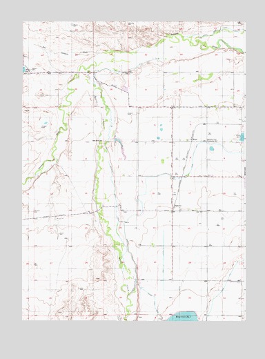 Hightower, WY USGS Topographic Map