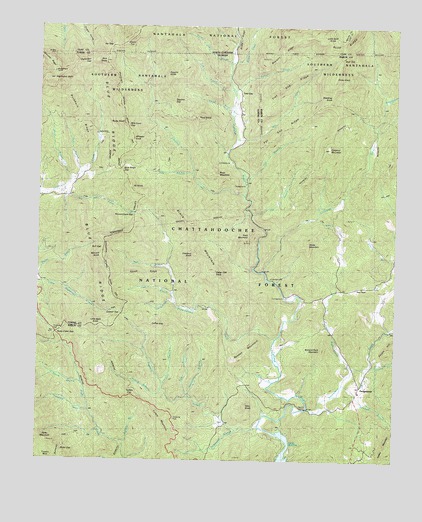 Hightower Bald, GA USGS Topographic Map