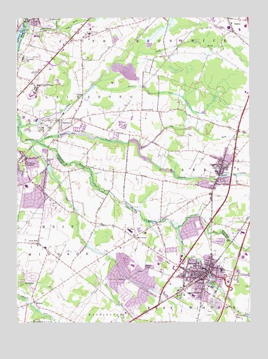 Hightstown, NJ USGS Topographic Map