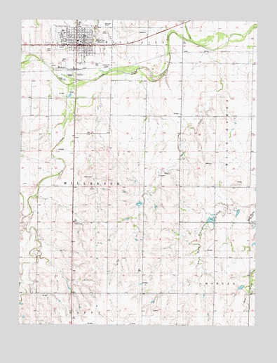 Hill City South, KS USGS Topographic Map