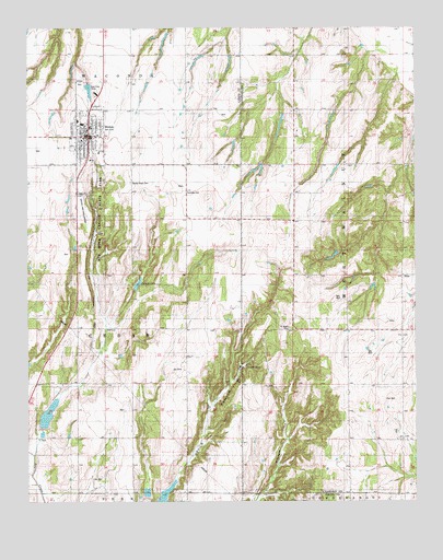 Hinton, OK USGS Topographic Map
