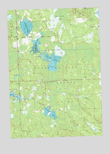 Backus Lake, MI USGS Topographic Map