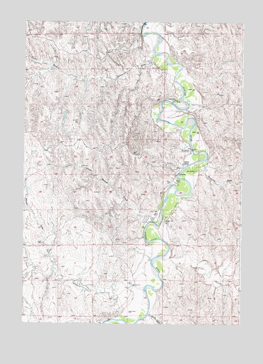 Hoe Ranch, WY USGS Topographic Map
