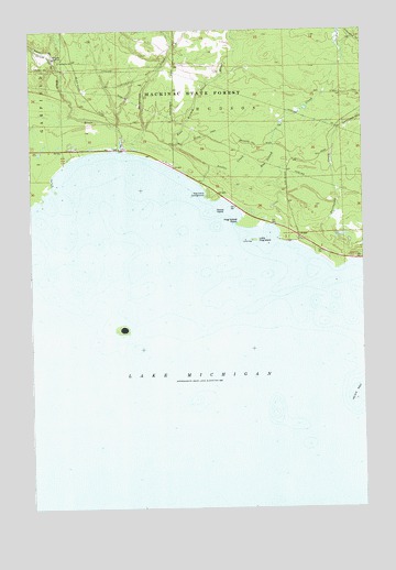 Hog Island Point, MI USGS Topographic Map
