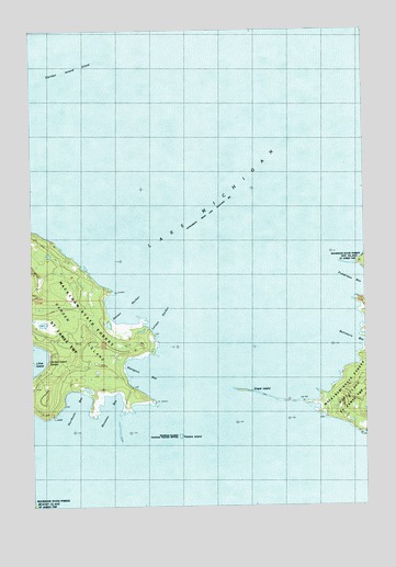 Hog Island West, MI USGS Topographic Map