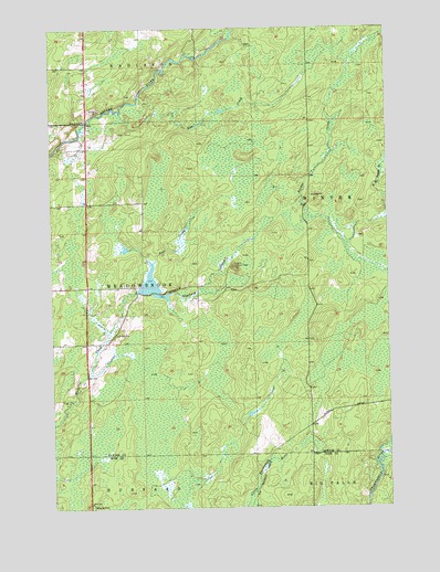 Hogsback Creek, WI USGS Topographic Map