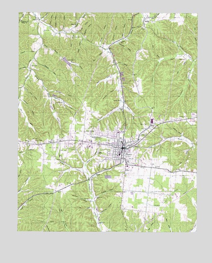 Hohenwald, TN USGS Topographic Map