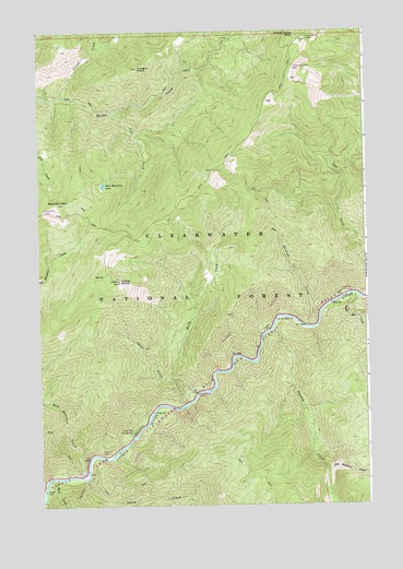 Holly Creek, ID USGS Topographic Map