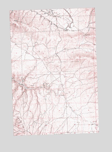 Badger Gap, WA USGS Topographic Map