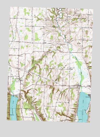 Honeoye, NY USGS Topographic Map