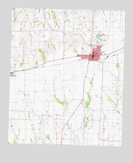 Honey Grove, TX USGS Topographic Map