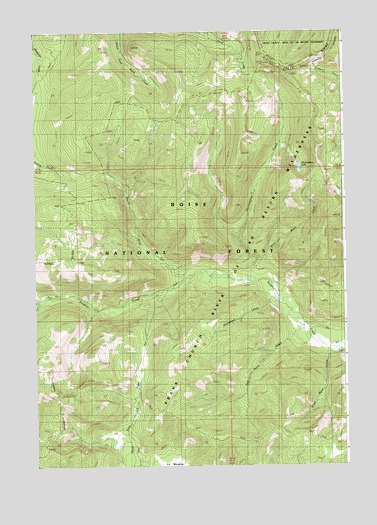 Honeymoon Lake, ID USGS Topographic Map